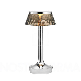 Flos Bon Jour Unplugged portable table lamp Flos Chrome/Fumè - Buy now on ShopDecor - Discover the best products by FLOS design