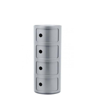 Kartell Componibili container with 4 drawers Kartell Silver SI - Buy now on ShopDecor - Discover the best products by KARTELL design