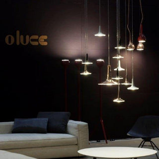 OLuce Kin 478 LED suspension lamp anodized bronze diam 15 cm. - Buy now on ShopDecor - Discover the best products by OLUCE design