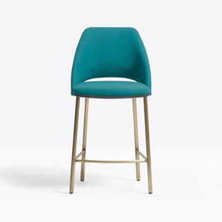 Pedrali Vic Metal 659/2 padded stool in fabric seat H.66 cm. - Buy now on ShopDecor - Discover the best products by PEDRALI design