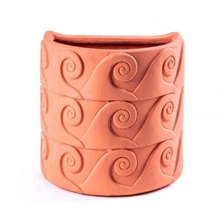 Seletti Magna Graecia Onde terracotta wall vase 25x16 cm. - Buy now on ShopDecor - Discover the best products by SELETTI design