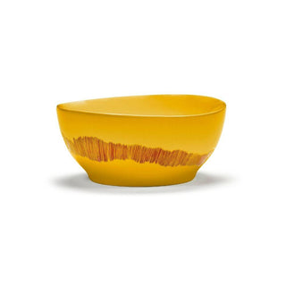 Serax Feast bowl diam. 16 cm. sunny yellow swirl- stripes red - Buy now on ShopDecor - Discover the best products by SERAX design