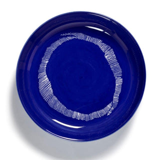 Serax Feast soup plate diam. 22 cm. lapis lazuli swirl - stripes white - Buy now on ShopDecor - Discover the best products by SERAX design